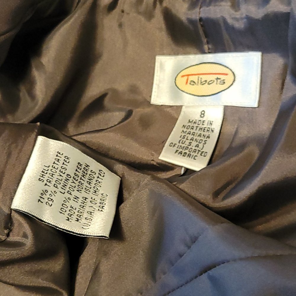 Talbots Beautiful Gray 2 Button Lined Blazer Jack… - image 2